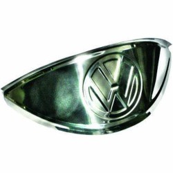 Pestana Farol Fusca Logotipo VW Inox Par Pestana Farol Fusca Logotipo VW Inox Par